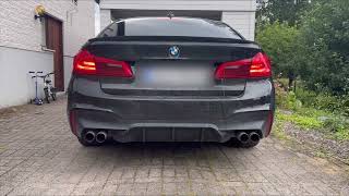 BMW 530e G30 2018 resonator delete exhaust sound [upl. by Clovis8]