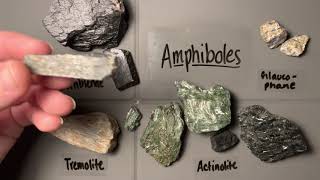 Mineral Identification  Amphiboles [upl. by Kunz]