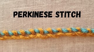 Pekinese Stitch Step by step tutorial  Embroidery basics  DIY affinity [upl. by Ahsinrats]