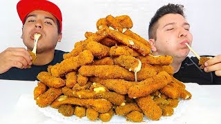 20000 CALORIE MOZZ STICK CHALLENGE • Mukbang amp Recipe [upl. by Hallett547]