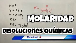 MOLARIDAD en Soluciones Químicas bien fácil [upl. by Terraj]