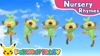 Five Little Monkeys  Nursery Rhyme  Kids Song  Pokémon Kids TV [upl. by Mraz]