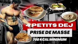 4 RECETTES PROTÉINÉS EN PRISE DE MASSE  PETIT DÉJEUNER COLLATION  PAIN PERDU PANCAKES [upl. by Enitsua458]