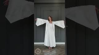 White Bridal Peignoir Set Nightdress and Robe [upl. by Ecineg]