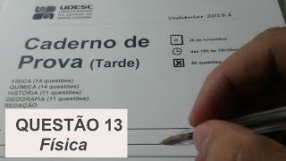 Resolução Vestibular UDESC 20181  Questão 13  Física [upl. by Gruber]