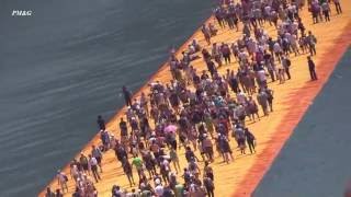 The Floating Piers Christo Sulzano Monte Isola Lago d’Iseo [upl. by Selina]