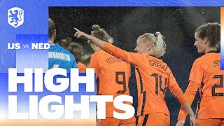 Highlights IJsland  OranjeLeeuwinnen 2192021 WKkwalificatie [upl. by Rafaellle25]