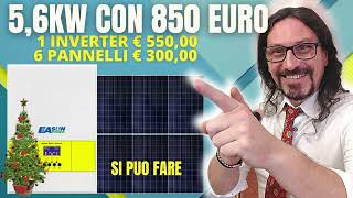 INSTALLIAMO LINVERTER IBRIDO  56KW FOTOVOLTAICO OFF GRID FAI DA TE [upl. by Llemhar]