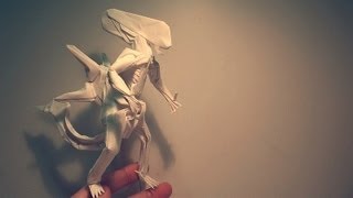 How to fold Origami Alien 摺紙異形教學 Kade Chan [upl. by Sitof]