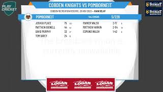 South West Cricket Association  Bushmans Tanks Division 1  Round 6  Cobden Knights v Pomborneit [upl. by Anirehtak]