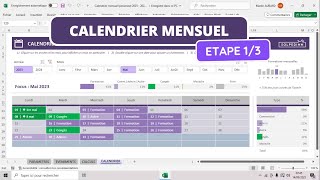 Créer un calendrier mensuel  Episode 13  Tuto Excel [upl. by Nitram]