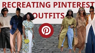 RECREATING PINTEREST SUMMER TO FALL TRANSITIONAL OUTFITS [upl. by Ecyoj]