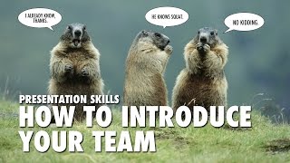 quotPresentation Skillsquot How to introduce your team CC [upl. by Merritt]