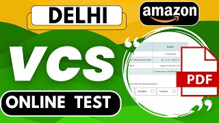 Amazon VCS Online Assessment 2024  Virtual Customer Support Associate Interview Delhi India [upl. by Suiremed282]