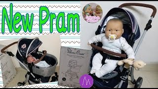 Dolls Stroller Review Unboxing Silver Cross Pioneer 5 In 1 Dolls Pram amp Pushchair With Baby Marcus [upl. by Cogan359]