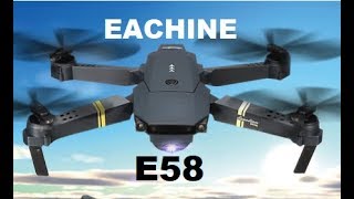 EACHINE E58 SETUP 1ST FLIGHT FPV Quadcopter Wind TEST Wide angle 720P Review [upl. by Stedt990]