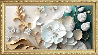 Frame Tv Art Screensaver 4K Aesthetic Background Video No Sound Vintage Flower Painting [upl. by Uile]