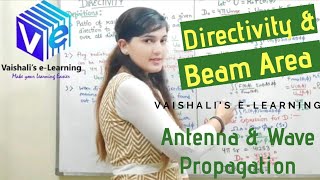 Directivity  Relation of Directivity with Beam Area  AWP  Vaishali Kikan  Lecture 6 [upl. by Aurilia]