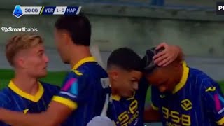 Gol di Dailon Rocha Livramento  Hellas VeronaNapoli 30 tutti i goalrhighlights estesi2024 [upl. by Lunn]