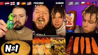 The Best Food Sketches from Sushi Monsters 1  MUKBANG  EATING  ASMR 🍣 [upl. by Otirecul611]