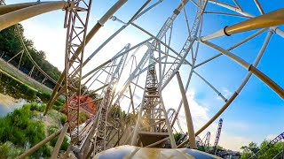 Hyperia Roller Coaster Thorpe Park Multi Angle POV Front Seat Back Seat Rider Cam [upl. by Shawna]