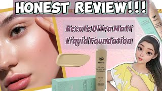 The Most Affordable Foundation  Becute liquid Foundation  Honest Review TheMindfulKuriyanbecute [upl. by Adam]