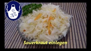 Weißkohl einlegen  Weißkohl fermentieren  Krautsalat  Sauerkraut einlegen  nach Kalinkas Art [upl. by Tedman]