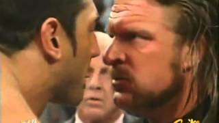 WWE Raw 2005  Triple H amp Batista FaceOff Segment with Eric Bischoff  32805 [upl. by Eitisahc815]