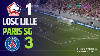 LILLE 13 PSG  RÉSUMÉ  2024 Ligue 1 simulation eFootball [upl. by Sekyere]