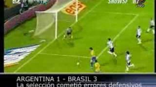 Argentina 1  Brasil 3 Eliminatorias 2010 Canal 12 [upl. by Quillon]