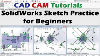 SolidWorks Sketch Practice Tutorial for Beginners [upl. by Messere635]