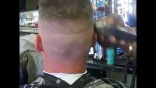 Flat Top Skin Fade Haircut Military Cut Part 1 of 2 [upl. by Ayikan]