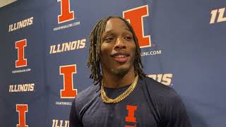 Kansas postgame Illini DB Xavier Scott press conference [upl. by Rossen]