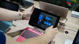 Handson with the ASUS Transformer Book T100HA with Windows 10 [upl. by Yenffad]