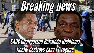 🟨SADC Chairperson Hakainde Hichilema finally destroys Zanu PF regime and Mnangagwa 🇿🇼 [upl. by Eserehc213]