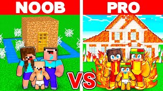 Having a NOOB vs PRO ELEMENTAL Family In Minecraft [upl. by Llerraj]