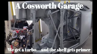 A Cosworth Workshop  The Ford Sierra RS500 gets a turbo and the Eggenberger shell gets some primer [upl. by Elo]