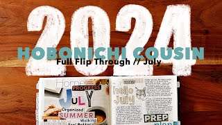 Hobonichi Cousin  July 2024 flip through [upl. by Jared]