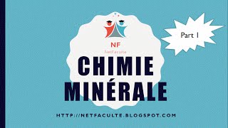 Chimie Minérale Part 12 Vocabulaire Important des définitions [upl. by Rogozen841]