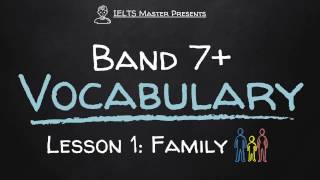 IELTS Band 7 Vocabulary Lesson 1 Family [upl. by Ynnot721]