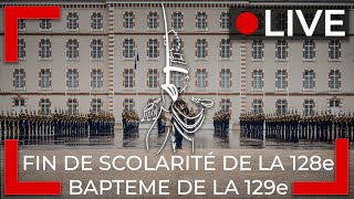 Cérémonie  Fin de scolarité de la promotion Combat de Pontlieue et baptême de la 129e [upl. by Gottwald896]