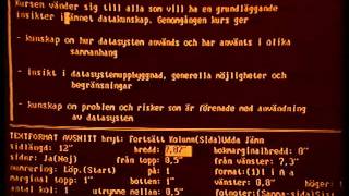 Datakunskap 1985 Ordbehandling [upl. by Courtland]