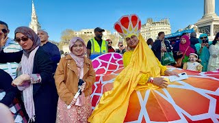 London Eid Festival Multicultural Trafalgar Square in England london eid2023 [upl. by Ahar]