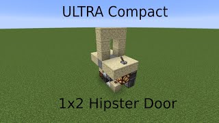 How to make THE EASIEST Hipster Door in Minecraft  1x2 [upl. by Verne]