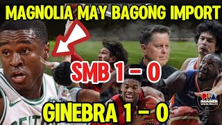 GINEBRA 1 O NA SINABI NI COACH TIM CONE  MAGNOLIA MULING MAGPAPARADA NG BAGONG IMPORT SMB 1 O [upl. by Sicard]