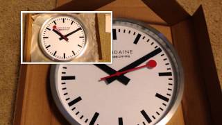 Mondaine A990CLOCK16SBB Wall Clock White Dial [upl. by Macfadyn]