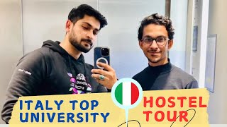 Italy’s TOP University Hostel Tour in Milan  POLIMI  Study in Italy on Scholarship  Rahat Khan [upl. by Hillell]