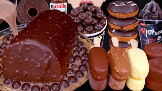 ASMR MALTESERS CHOCOLATE MILK OREO MAGNUM ICE CREAM CAKE NUTELLA DESSERT MUKBANG 먹방咀嚼音 EATING SOUNDS [upl. by Galatea]