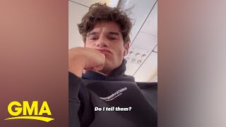 Emily in Paris star shares funny video of plane passenger watching his scene [upl. by Ariela385]