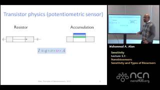 nanoHUBU Nanobiosensors L31 Sensitivity  Nanobiosensors Sensitivity and Types of Biosensors [upl. by Demahum67]